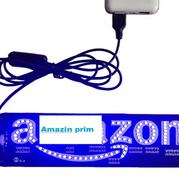 Blue LED Amazon Flex Sign - Picture 1 of 5